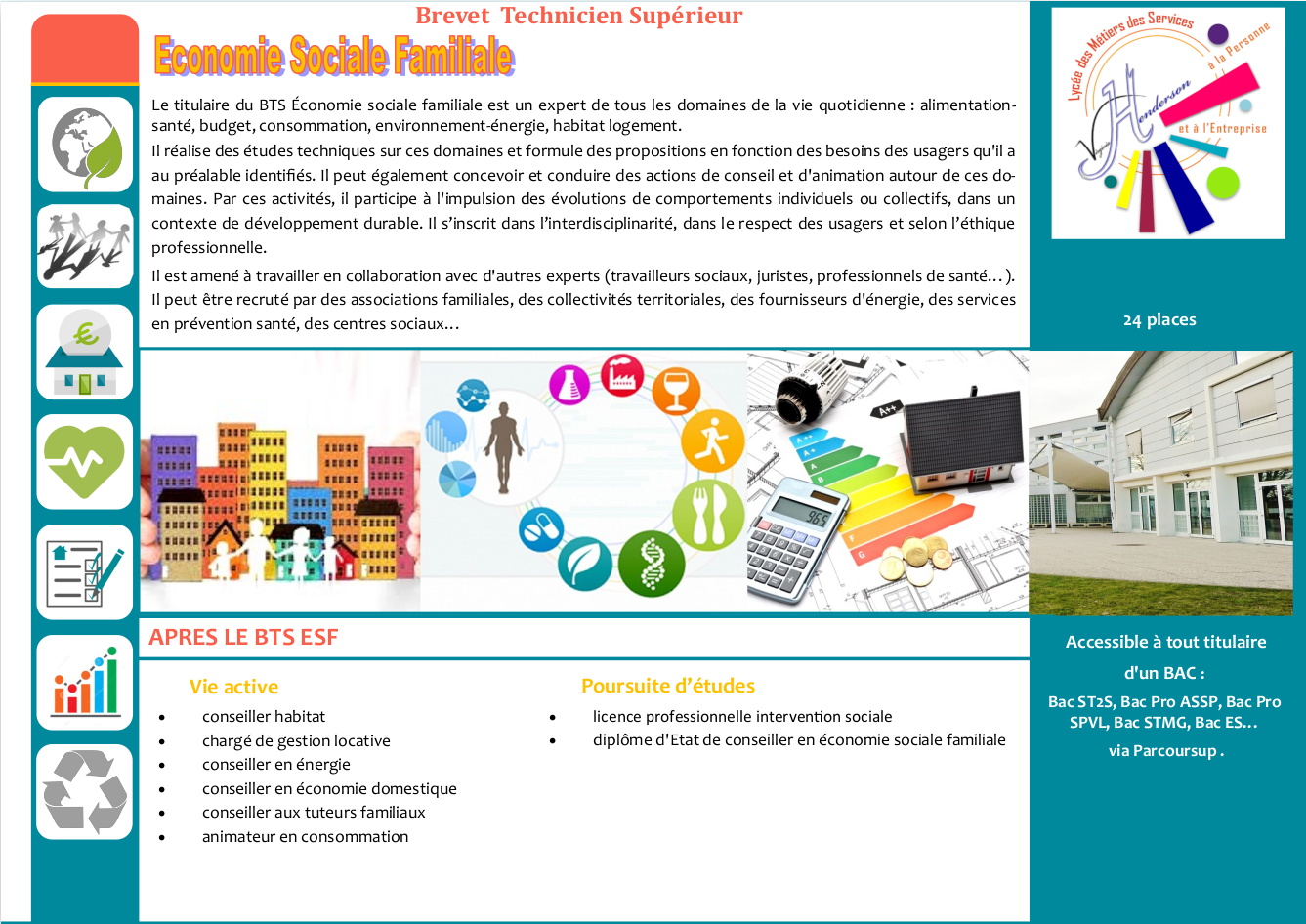 BTS Economie Sociale Familiale Lycée des Métiers VIRGINIA HENDERSON Arnouville BTS Economie Sociale Familiale Lycée des Métiers VIRGINIA HENDERSON Arnouville